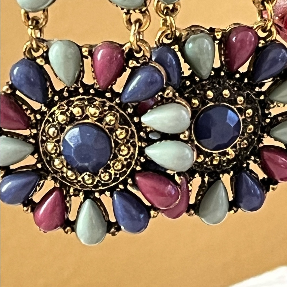 Multicolor Stone Earrings. Rare Find